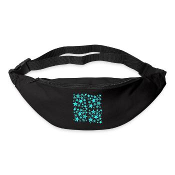 Turquoise Star Pattern - Bum bag - black - Front