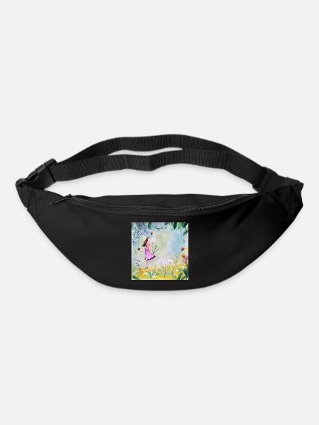 Elfe au royaume des fleurs - Sac banane - noir
