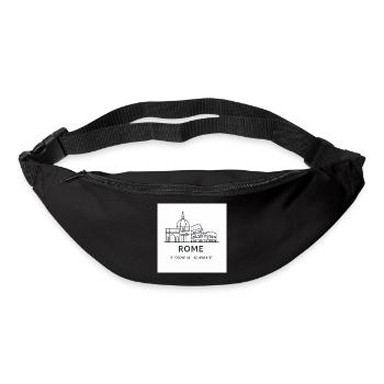 Rom Linienkunst Silhouette Wahrzeichen - Gürteltasche - Schwarz - Vorne