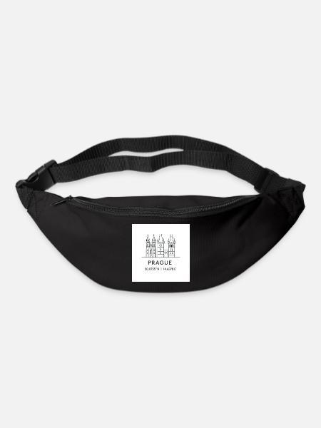 Prague Line Art Silhouette Landmark - Bum bag - black