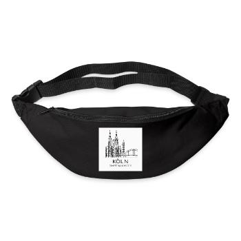 Köln Linienkunst Silhouette Wahrzeichen - Gürteltasche - Schwarz - Vorne