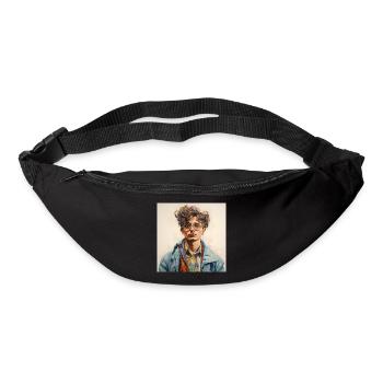 Watercolor Portrait Glasses Jacket - Bum bag - black - Front