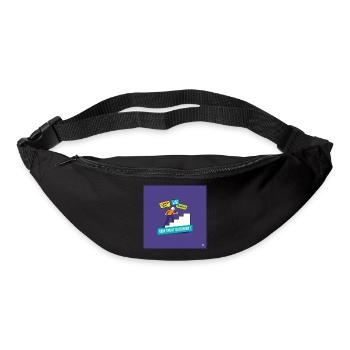 Mein täglicher Sport: motivierende Schimpfwörter - Gürteltasche - Schwarz - Vorne