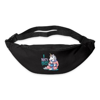 Einhorn Kaffee Morgenmuffel Lustig Introvertiert - Gürteltasche - Schwarz - Vorne