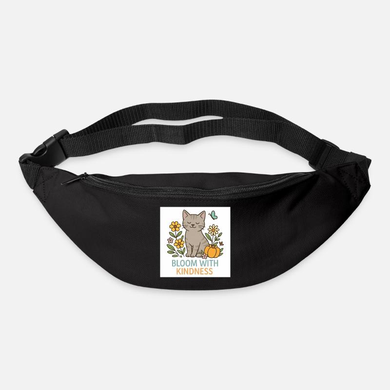 Cat-friendly floral splendour - Bum bag - black