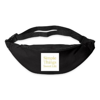 Simple Things Sweet Life (Gold Edition) - Gürteltasche - Schwarz - Vorne