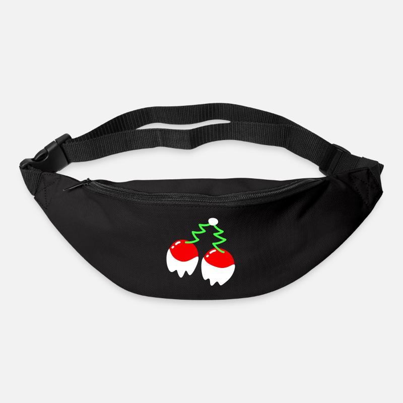 Kirsche – Weihnachten - Gürteltasche - Schwarz
