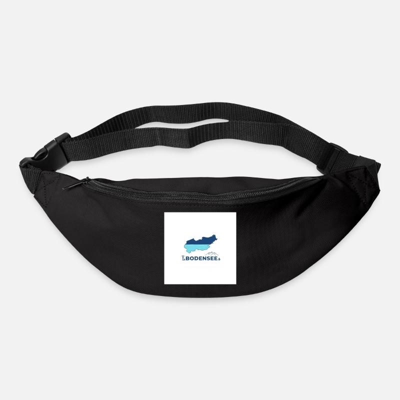 Bodensee Landschaftslogo Seeufer - Gürteltasche - Schwarz