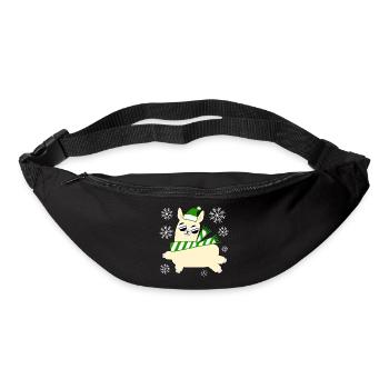 Llama – Weihnachten - Gürteltasche - Schwarz - Vorne