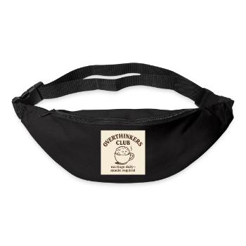 Funny Overthinkers Coffee Brain – Retro Line Art - Bum bag - black - Front