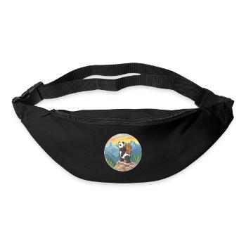 Cute Panda Hiking Camping Mountain Adventure - Bum bag - black - Front