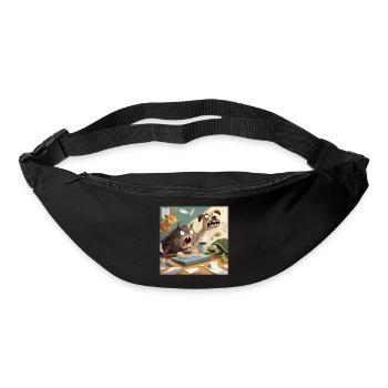 Tierisches Bürochaos - Gürteltasche - Schwarz - Vorne