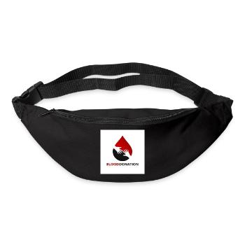 Emblème des mains de don de sang - Sac banane - noir - Devant