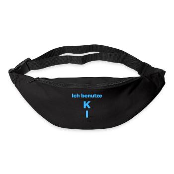 Ich benutze lieber mein Gehirn – kein KI Interesse - Gürteltasche - Schwarz - Vorne