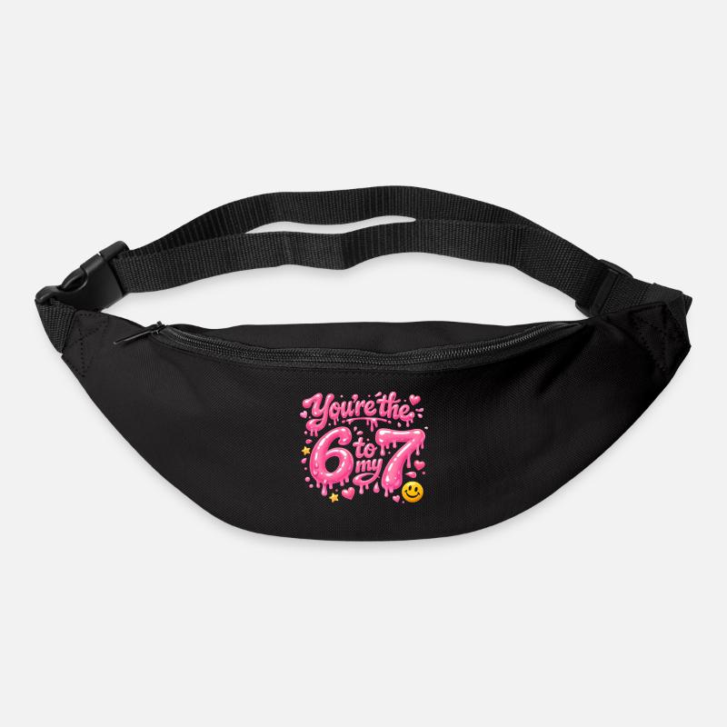 Du bist die 6 zu meiner 7  - Gürteltasche - Schwarz