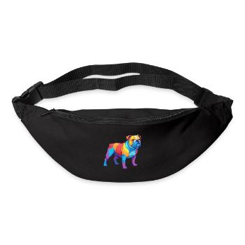 Colorful Bulldog Rainbow Pop Art Watercolor - Bum bag - black - Front
