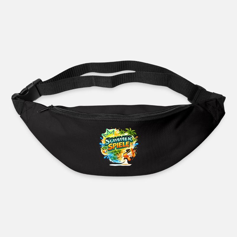 Sommer Spiele Palmenfarben - Gürteltasche - Schwarz