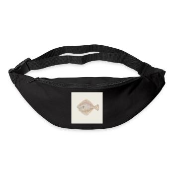Flounder Fish Watercolor – Maritime Illustration - Bum bag - black - Front