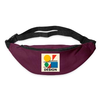 Géométrie Bauhaus Composition colorée - Sac banane - bordeaux  - Devant