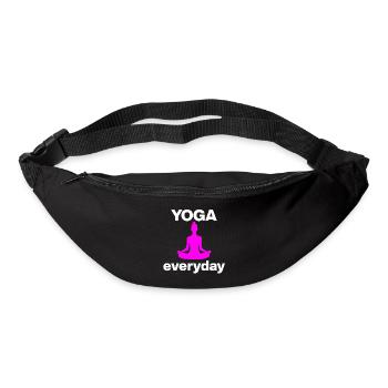 YOGA EVERYDAY PINK! LOTUS YOGI JOGA WELLNESS POWER - Gürteltasche - Schwarz - Vorne