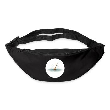 Flotteur de pêche dans l’eau – minimaliste - Sac banane - noir - Devant