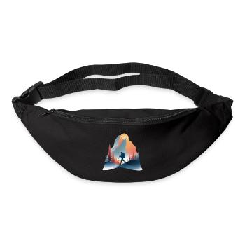 Randonnée en montagne – Respirer loin du bruit - Sac banane - noir - Devant