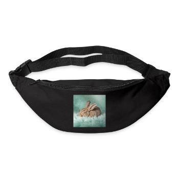 Rêves néon de lapin - Sac banane - noir - Devant