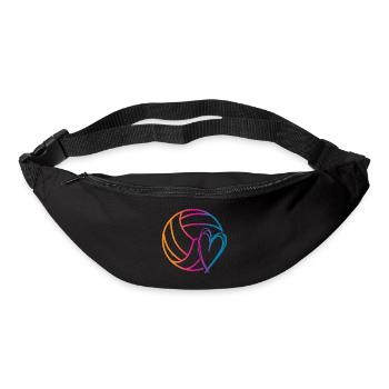 Ballon de volley-ball - Sac banane - noir - Devant