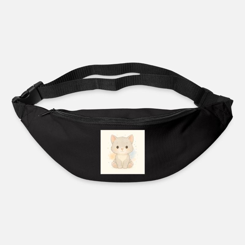 Kindermotiv_Kaetzchen - Sac banane - noir