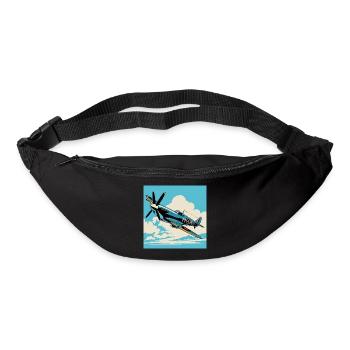 Vintage Prop Airshow Pop Art - Gürteltasche - Schwarz - Vorne