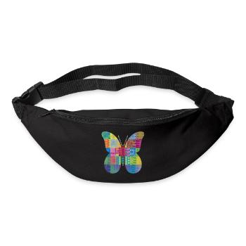 Colorful Patchwork Butterfly - Bum bag - black - Front