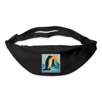 Polarstrand-Pinguin im Sonnenaufgang - Gürteltasche - Schwarz - Vorne