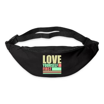 Love Yourself First Self-Love Self-Care - Bum bag - black - Front