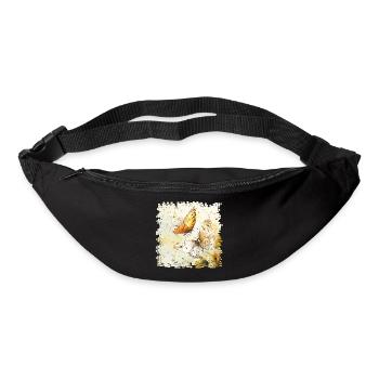 Watercolor butterflies - Bum bag - black - Front
