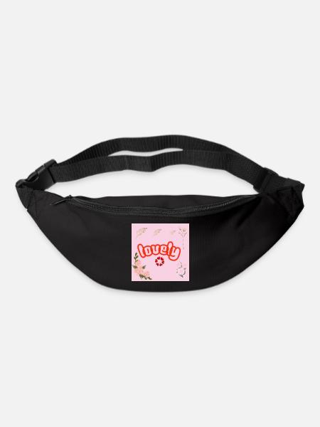 Lucky Neon Floral on Pink - Bum bag - black