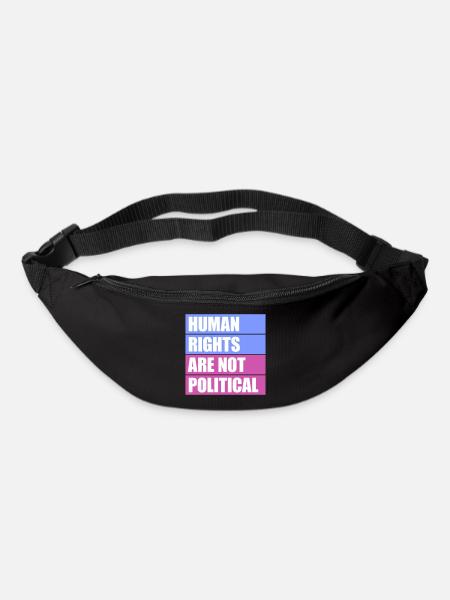 Human Rights Are Not Political Menschenrechte Logo - Gürteltasche - Schwarz