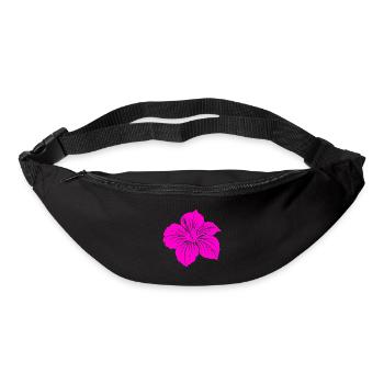 Hibiscus flower - Bum bag - black - Front