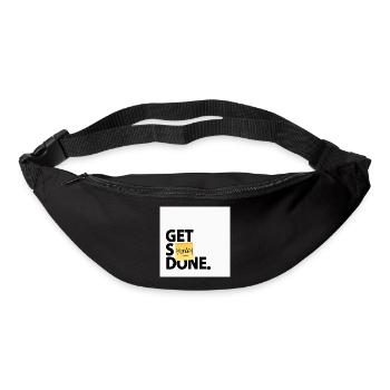 Faites les choses lundi Affiche drôle de bureau - Sac banane - noir - Devant
