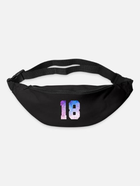 numéro 18 – Cadeau anniversaire 18 ans - Sac banane - noir