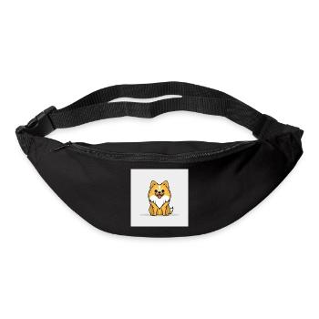 Cuddly Cartoon Dog - Bum bag - black - Front
