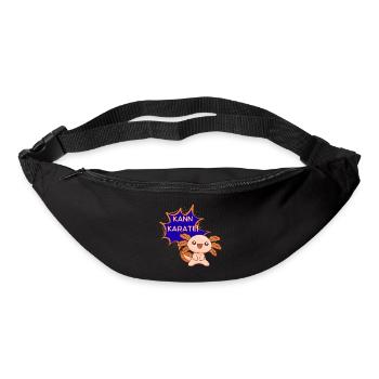 Kann Karate! Axolotl – Lustiges Kawaii T-Shirt - Gürteltasche - Schwarz - Vorne