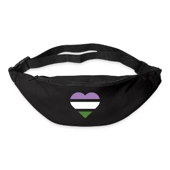 Pride Flag Heart · Genderqueer - Bum bag - black - Front