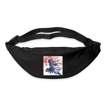 Ninja Fleur de Cerisier dans l’Attaque Éclair - Sac banane - noir - Devant