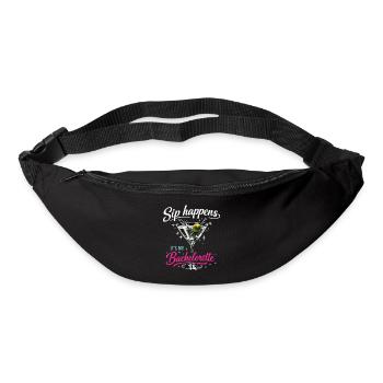 Enterrement de vie de jeune fille Verre Martini – Sip Happens Bachelorette - Sac banane - noir - Devant