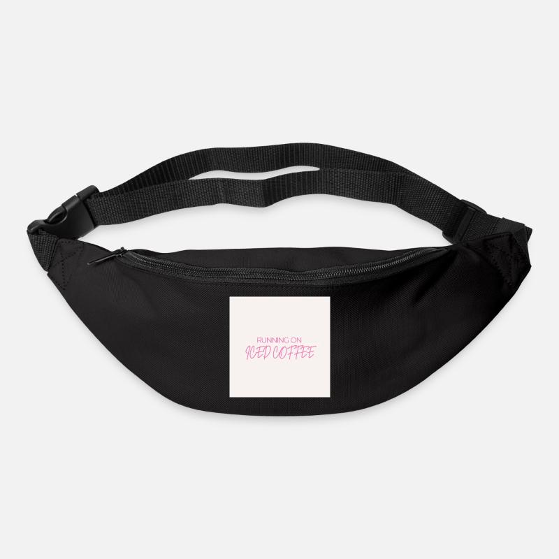 "LAUFEN AUF EISKAFFEE" Grafik-T-Design - Gürteltasche - Schwarz