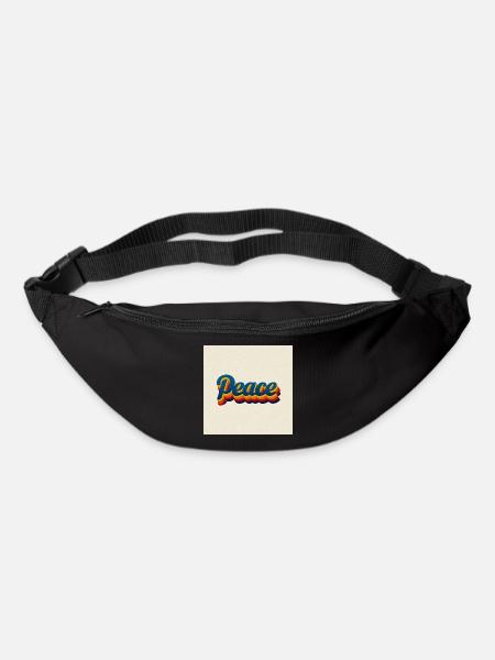 70er Peace Design - Gürteltasche - Schwarz