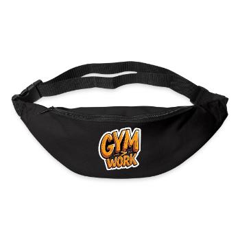 Sarkastisches Gym Shirt Büro vs Gym Bodybuilding - Gürteltasche - Schwarz - Vorne