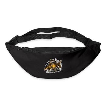 Mirror Carp Fishing Design - Bum bag - black - Front