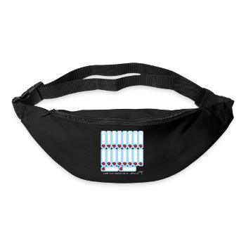 DIY Schulaufkleber Marienkäfer - 18 er Set - blau - Gürteltasche - Schwarz - Vorne