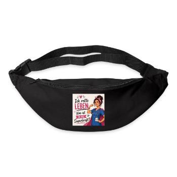 Ich rette Leben. Was ist deine Superkraft? - Gürteltasche - Schwarz - Vorne